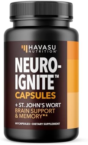 NeuroIGNITE Nootropic Brain Supplement for Memory and Focus, 30 Count | Vegan, Non-GMO Nootropic with Bacopa, Ginkgo Biloba, St. John's Wort for Cognitive Health and Mental Clarity, 30 Servings