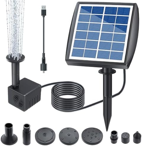 Lewisia 2W Solar Bird Bath Pump with USB Charging for Pool Pond Garden Decoration Solar Powered Water Fountain Pump