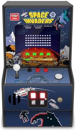 My Arcade Micro Player Mini Arcade Machine: Galaga Video Game, Fully Playable, 6.75 Inch Collectible, Color Display, Speaker, Volume Buttons, Headphone Jack - Electronic Games