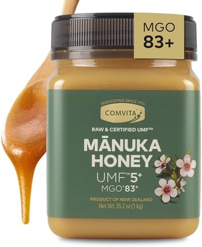 Comvita Manuka Honey UMF 5+ (MGO 83+) Pure, Unpasteurized - 1Kg (32.5 Oz) | Raw Manuka Honey New Zealand, Superfood for Immune Health, Use in Tea, Wild, Monofloral, Non-GMO