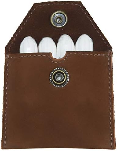 Hide & Drink, Rustic Leather Tampon Case, Condom Holder Pouch, Secret Stash Handmade :: Bourbon Brown