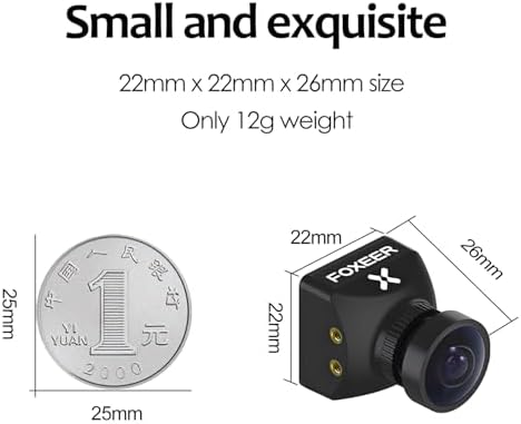 FOXEER FPV Camera Razer Mini V3 1200TVL 1/3" CMOS Sensor 2.1mm Lens 4:3 PAL/NTSC Switchable OSD Board Support Ultra Light Nano FPV Camera for RC FPV