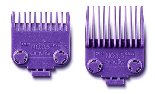 Andis 01420 Master Clipper Magnetic Comb Set - Crafted with High-Quality Materials & Long-Lasting Performance - Dual Pack Sizes 0.5 & 1.5 and Fit