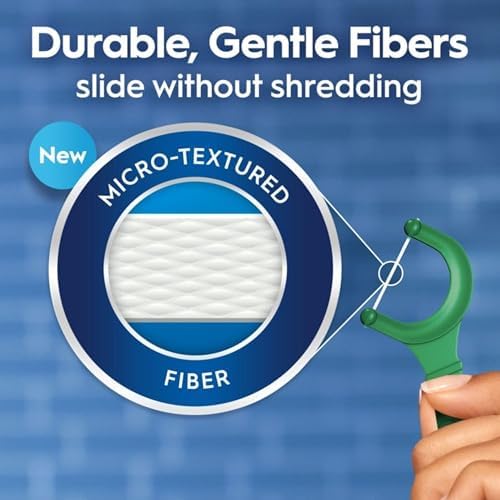 Oral-B Complete Glide Dental Floss Picks Plus Scope Outlast, Long Lasting Mint, 75 Dental Floss Picks, (12-Pack)