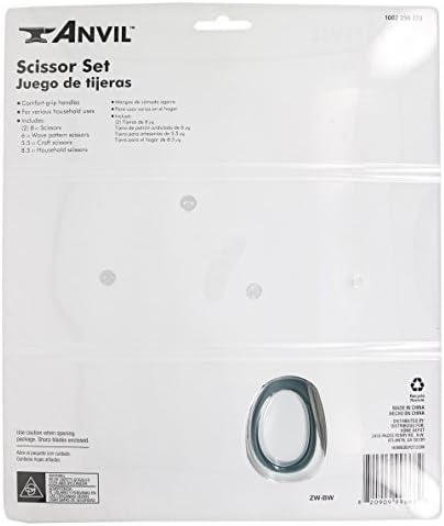 Anvil 1002290773 5-Piece General Purpose Scissors Set for the Home or Office