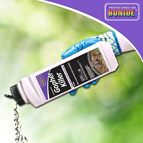 Bonide Gophertox Gopher Killer, 1 lb. Ready-to-Use Poison Bait Granules to Protect Lawn & Garden from Pocket Gophers