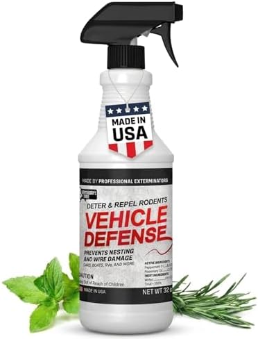 Exterminators Choice Mice & Rat Protection Spray - 128 Fl Oz Vehicle Protection & Outdoor Mouse Control - Natural Peppermint Formula & Peppermint Oil - Easy Application & Gallon Spray