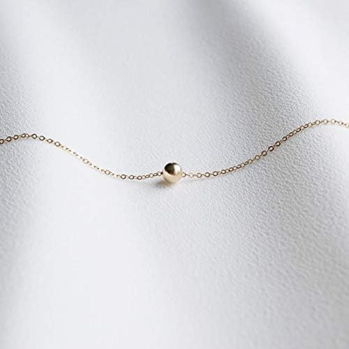 itianxi Dainty Cross Charm Pendant Necklaces,14K Gold Tiny Three Ball Necklace,Simple Fashion Jewelry for Women