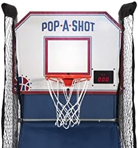 Pop-A-Shot Home Single Shot | 1-Hoop Indoor Electronic Arcade Basketball | Indoor Electronic Arcade Basketball Machine, High Quality Durable Frame