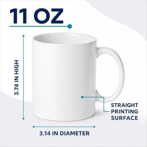36 Pack Sublimation Mugs 11oz White Blank Ceramic Coffee Mugs with Individual White Boxes, AAA Grade with Premium Coating for Heat Press DIY