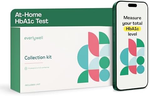 Everlywell At-Home HbA1c Lab Test for Women and Men, Measures Hemoglobin A1c for Accurate Results from CLIA-Certified Labs Within Days