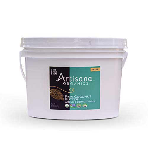 Artisana Organics Raw Coconut Butter, 14 oz | USDA Organic, Non-GMO, Gluten-Free & Keto, No Sugar Added, Paleo, Vegan, Creamy Spread to Boost Smoothies, Fruit Salads and Oatmeal.