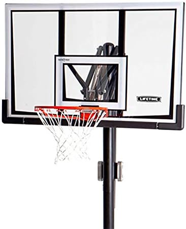 Lifetime 90061 Portable Basketball System, 52 Inch Shatterproof Backboard,Black