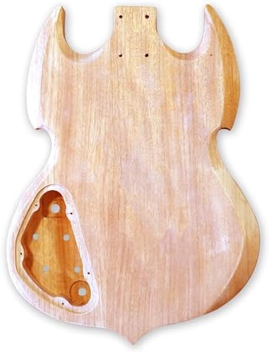 DIY Electric Guitar Kits Okoume wood Body curved top with mahogany veneer cover maple neck & composite ebony fingerboard