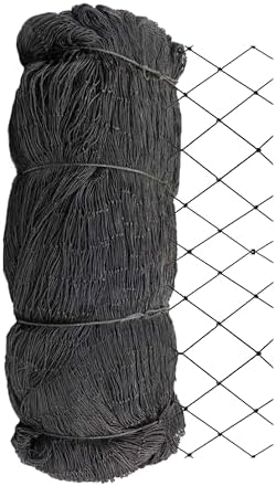 Stromberg’s 2” Mesh Heavy Duty Knotted Aviary Netting, UV Resistant Polyethylene Fiber for Game Birds, Pheasants & Poultry, 85 Lbs Break Strength Durable Against Weather and Predators, Size 25' x 50'