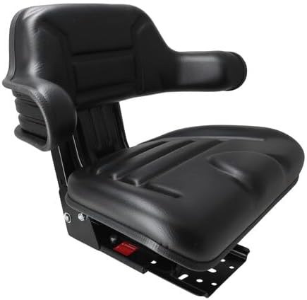 Seat Assembly - Grammer Style Vinyl Black fits John Deere 1020 2020 2030 2040 2355 2555 TY24763 TY24764 fits Massey Ferguson 1672345M91 3901773M91