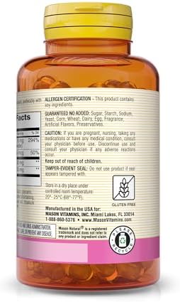 MASON NATURAL Lecithin with Kelp, B6 & Apple Cider Vinegar, 100 Day Supply | Lecithin, kelp iodine