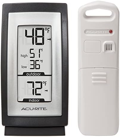 AcuRite 00831A2 Digital Thermometer with Indoor / Outdoor Temperature,Black