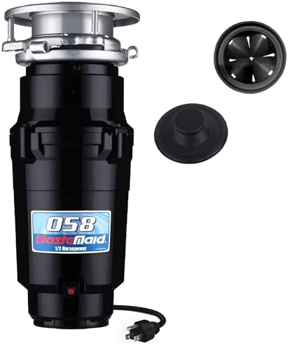 Waste Maid Garbage Disposal, Anti-Jam, Continuous Feed, 1/2 HP Standard | Anti-Jam Stainless Steel Food Waste Grinding System, Quiet Continuous Feed, Easy 3-Bolt Mount, 8-Yr Warranty 10-US-WM-158-3B