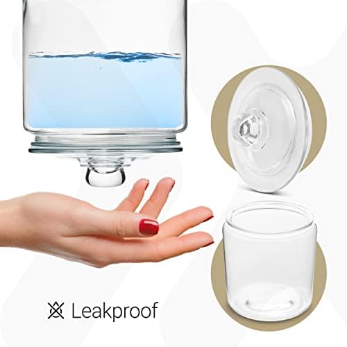 Le’raze 3pc Canister Sets for Kitchen Counter + Labels & Marker - Glass Cookie Jars with Airtight Lids - Food Storage Containers with Lids