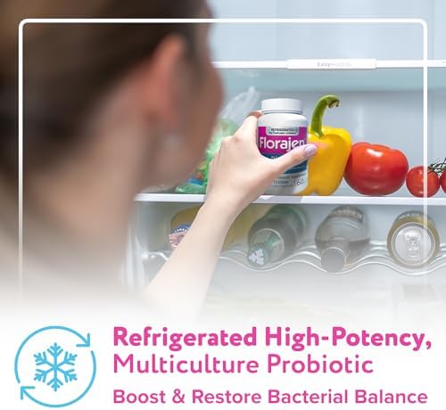 Florajen3 Digestion High Potency Refrigerated Probiotics | Restores Balance in Digestive System | for Antibiotic Side Effects | 60 Capsules