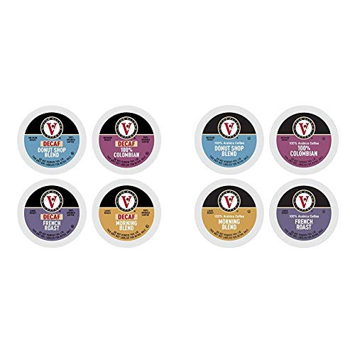 Victor Allen's Coffee Variety Pack with Decaf Options, 96 Count Single Serve Coffee Pods for Keurig Brewers