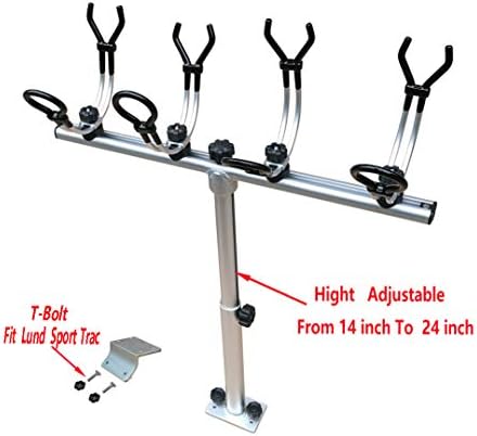 Brocraft Crappie Rod Holder System with Lund Sport Track Mount