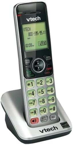 VTech CS6649 DECT 6.0 Expandable Corded/Cordless Phone with Answering System and Caller ID/Call Waiting, Silver/Black with 1 Handset