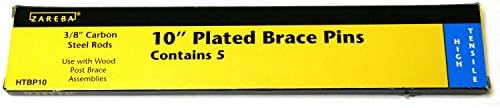 Zareba 10 Inch Galvanized Brace Pin for Electric Fence - Durable Galvanized Steel Construction - 5 Pack - HTBP10
