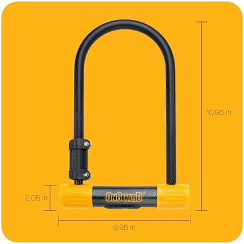OnGuard Bulldog STD Bike U-Lock – 13 mm Hardened Steel Shackle (115 × 230 mm) – X2P Double Bolt, Z-Cylinder Core
