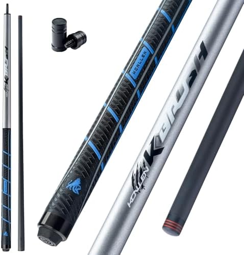 KONLLEN Carbon Fiber Break Cue, 58-Inch Pool Stick, 13mm Tip | Carbon shaft, 2-piece design, firm tip setup, built for dedicated break shots