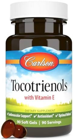Carlson Tocotrienols, 40 mg, with Natural-Source Vitamin E, 30 Softgels | Gamma; Alpha; Delta; Beta; Sustainably Sourced