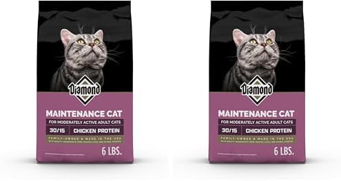 Diamond Maintenance Adult Dry Cat Food, Chicken Protein, 20lb | For Moderately Active Cats | Omega Fatty Acids to Help Support Skin & Coat Health | Taurine for Heart & Eye Health