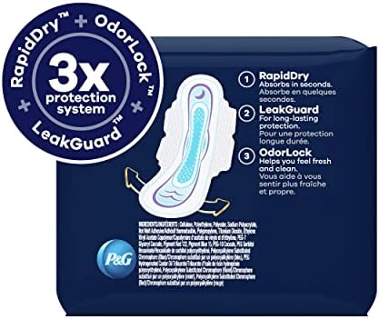 ALWAYS Ultra Thin Size 5 Extra Heavy Overnight Pads With Wings Unscented, 46 Count