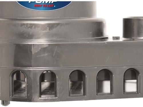 Superior Pump 92260 1/4 HP Thermoplastic Sump Pump with Vertical Float Switch, Black