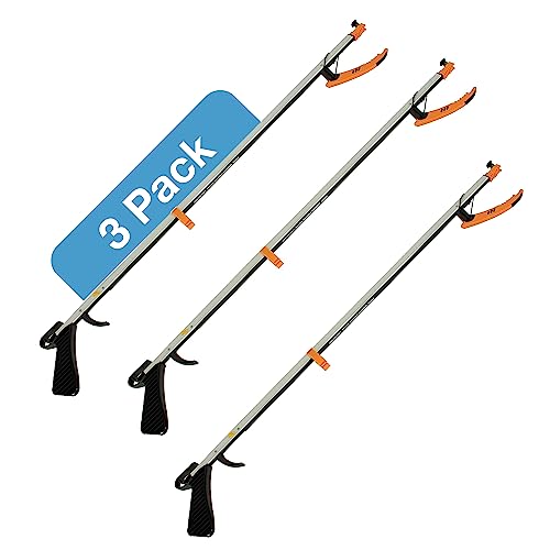 Sammons Preston Easireach II Reacher, 15" Magnetic Grabber Tool for Seniors | Lightweight grabber reacher tool with magnetic tip, ergonomic grip and claw jaw, a reaching aid for seniors