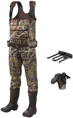 HISEA Hunting Waders for Men 600G Insulated Neoprene Chest Wader Waterproof | 4.5mm Neoprene, with Boots, for Fishing & Duck Hunting