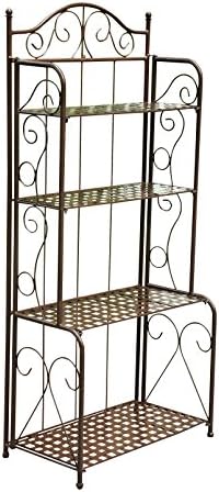 4-Tier Iron Indoor/Outdoor Bakers Rack (Bronze)