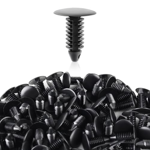 AUTOKAY 100Pcs 8mm Bumper Clips Auto Car Hole Plastic Rivets Fastener
