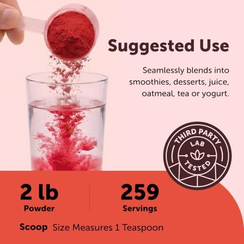 Micro Ingredients Organic Beet Root Powder, 4 Pounds | Nitric Oxide Supplement for Men & Women | Water Soluble, Highly Concentrated Raw Beet Supplement | Superfood Drink Mix | Non-GMO, Plant Based