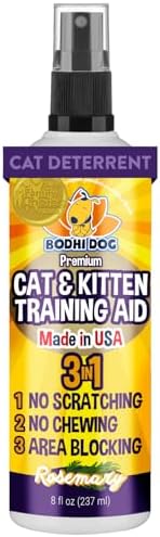 Bodhi 3-in-1 Cat & Kitten Training Aid - Cat Deterrent Spray for Indoor and Outdoor Use - Repellent to Establish Boundaries, Keep Cats Off Furniture