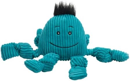 HuggleHounds Knottie Plush Dog Toy - Dog Stuffed Animal Toy, Squeaky Puppy Toys, for Small, Medium & Large Dogs, Durable Plush to Keep Them Busy - Ms Maddie Sock Monkey, Large