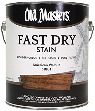 1 Gal Old Masters 61801 American Walnut Fast Dry Stain Interior Oil-Based Wood Stain