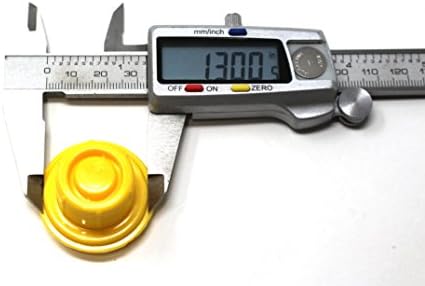 10 Pack Replacement YELLOW SPOUT CAPS Top Hat Style fits # 900302 900092 BLITZ Gas Can Spout Cap fits self venting gas can Aftermarket (SPOUTS NOT