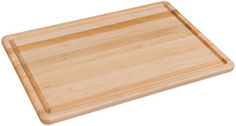 Labell Large Canadian Maple Cutting Board, Juice Groove, 14 x 20 x 0.75 in | Edge Grain Wood Board, Chopping, Serving, Food Prep, Natural, Durable