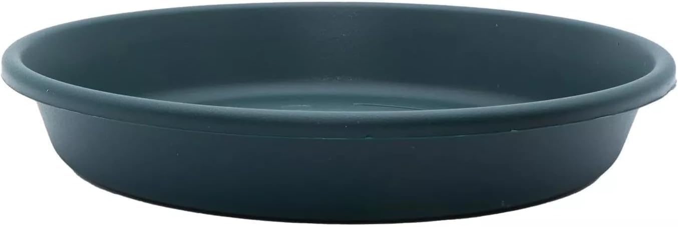 The HC Companies 14 Inch Round Plastic Classic Plant Saucer - Indoor Outdoor Plant Trays for Pots - 14"x14"x2.5" Sandstone