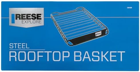 Reese Explore 1391300 Rooftop Cargo Basket, 44 x 35 Inches, 125 lbs. Capacity, Fits Most Vehicles with Cross Bars
