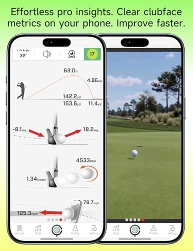 Portable Golf Launch Monitor & Simulator, Mobile Launch Monitor for Golf Swing Analysis, Simulators for Home ，Training & Swing Analyzer
