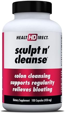 HEALTH DIRECT Sculpt n' Cleanse Herbal Colon and Gut Cleanse, 100 Capsules | Vegan herbal capsules formulated to support digestive health, regularity and gentle daily cleansing.