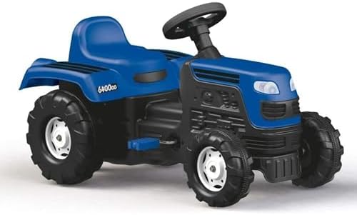 DOLU Ranchero Pedal Operated Ride On Tractor for Kids, Indoor Outdoor Toy Vehicle with Fun Horn and Sturdy Build for for Ages 3 Years and Older, Blue